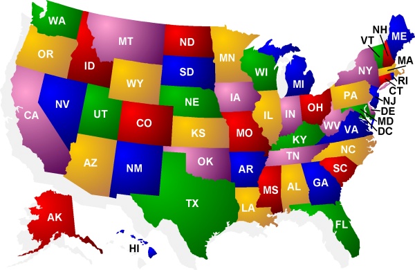 Work Comp Map -- Please be patient while this image loads.